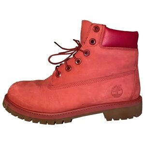 Timberland Red Lace-Up Boots